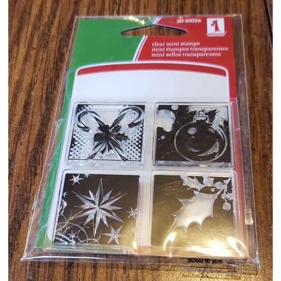 Lot of 6 Small Holiday Themed Clear Cling Stamps - Picture 12 of 13